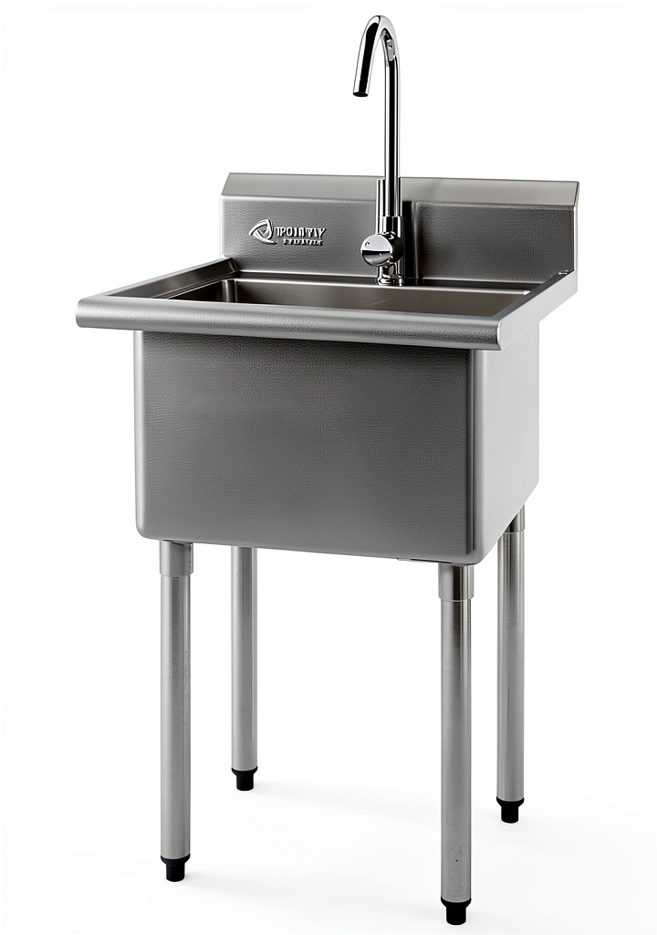TRINITY utility sink installed in a garage setting