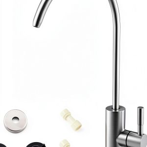 WEWE RO Faucet Brushed Nickel 360 Swivel Kitchen Filter-0