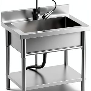 LXAMKIA Stainless Steel Utility Sink Freestanding-0