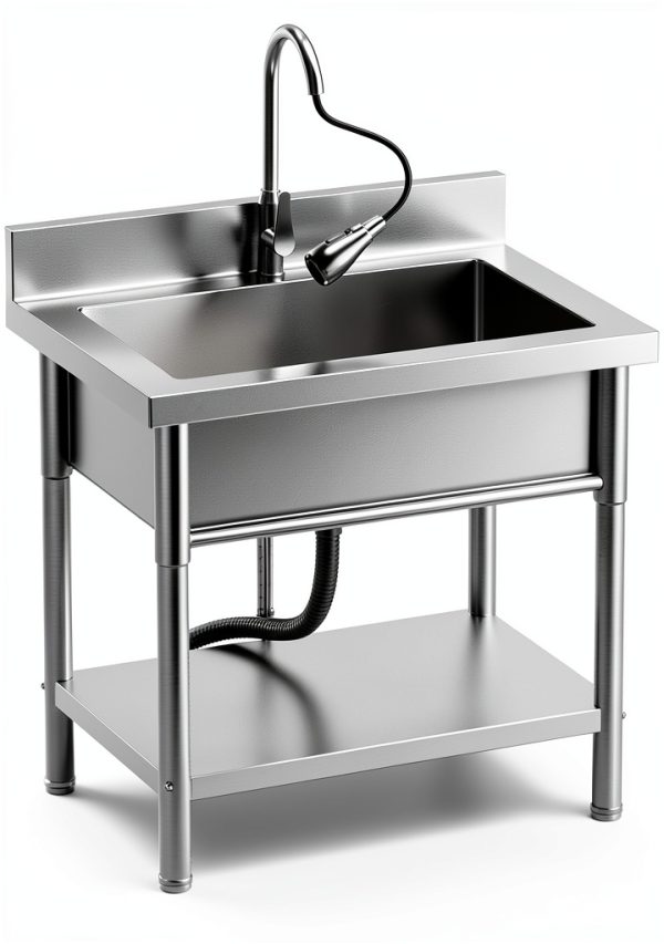 LXAMKIA Stainless Steel Utility Sink Freestanding-0