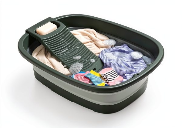 VEMJO Collapsible Wash Basin Foldable Plastic Laundry Tub-3