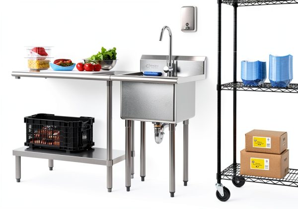 TRINITY Stainless Steel Utility Sink Garage Laundry Sink-1