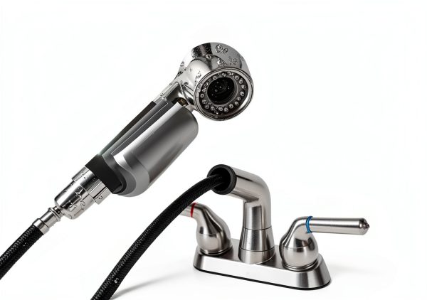 RSYEKU Sink Faucet Brushed Nickel Pull Down Sprayer Utility-7
