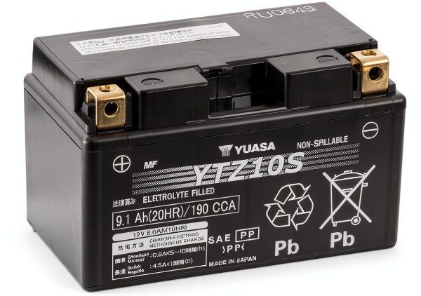 Yuasa YTZ10S AGM Bike Battery 8.6Ah Vibration-0