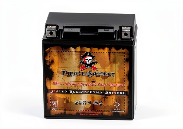 Pirate Battery 20CH-BS Chrome Battery Powersports Battery-2