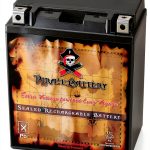 Pirate Battery 20CH-BS Chrome Battery Powersports Battery-0
