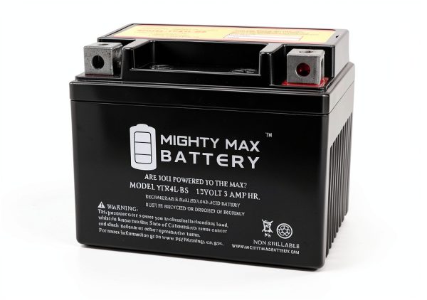 Mighty Max Battery 12V 3AH YTX4L-BS156226 Standard Sealed Lead Acid-8
