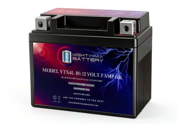 Mighty Max Battery 12V 3AH YTX4L-BS156226 Standard Sealed Lead Acid-0