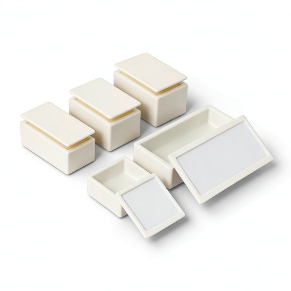 99% Alumina Ceramic Crucible with Lid RIWETRA 10mL 50×20×20mm-3