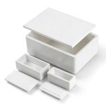 99% Alumina Ceramic Crucible with Lid RIWETRA 10mL 50×20×20mm-0